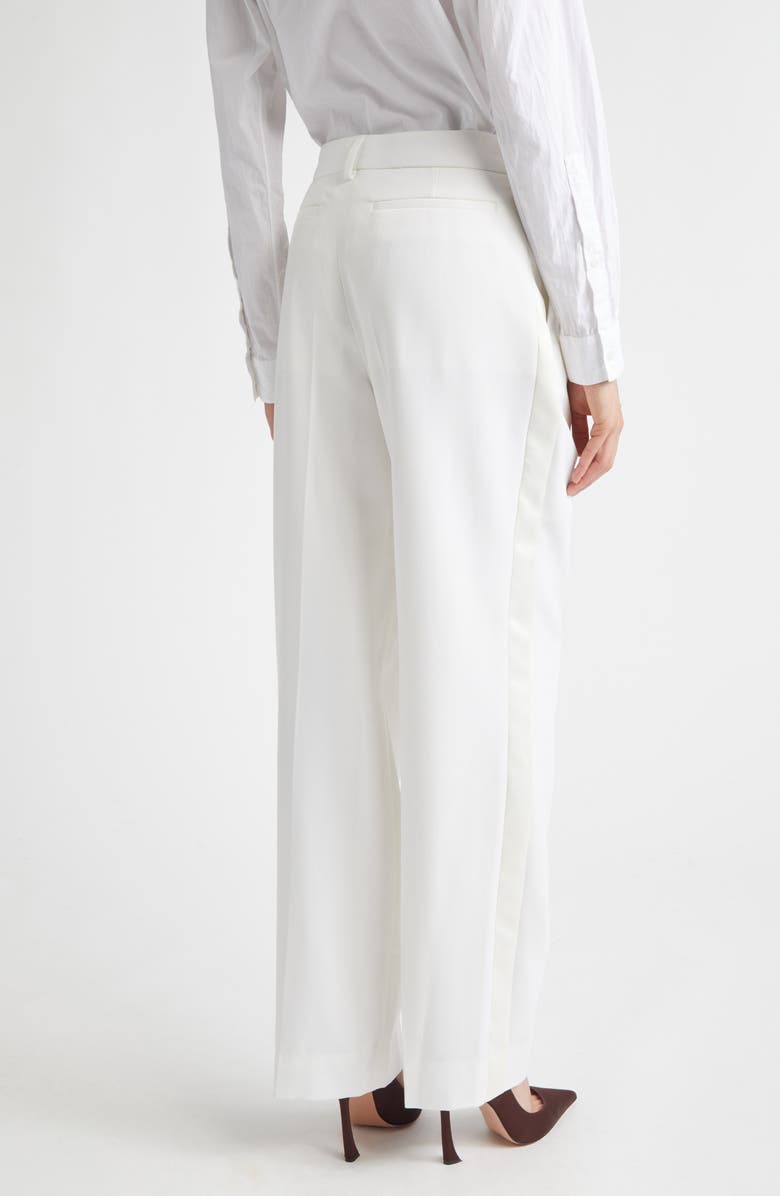 Victoria Beckham Tailored Straight Leg Trousers, Alternate, color, Ivory