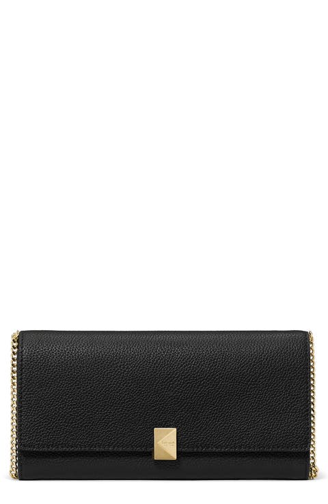 Deco Leather Wallet on a Chain