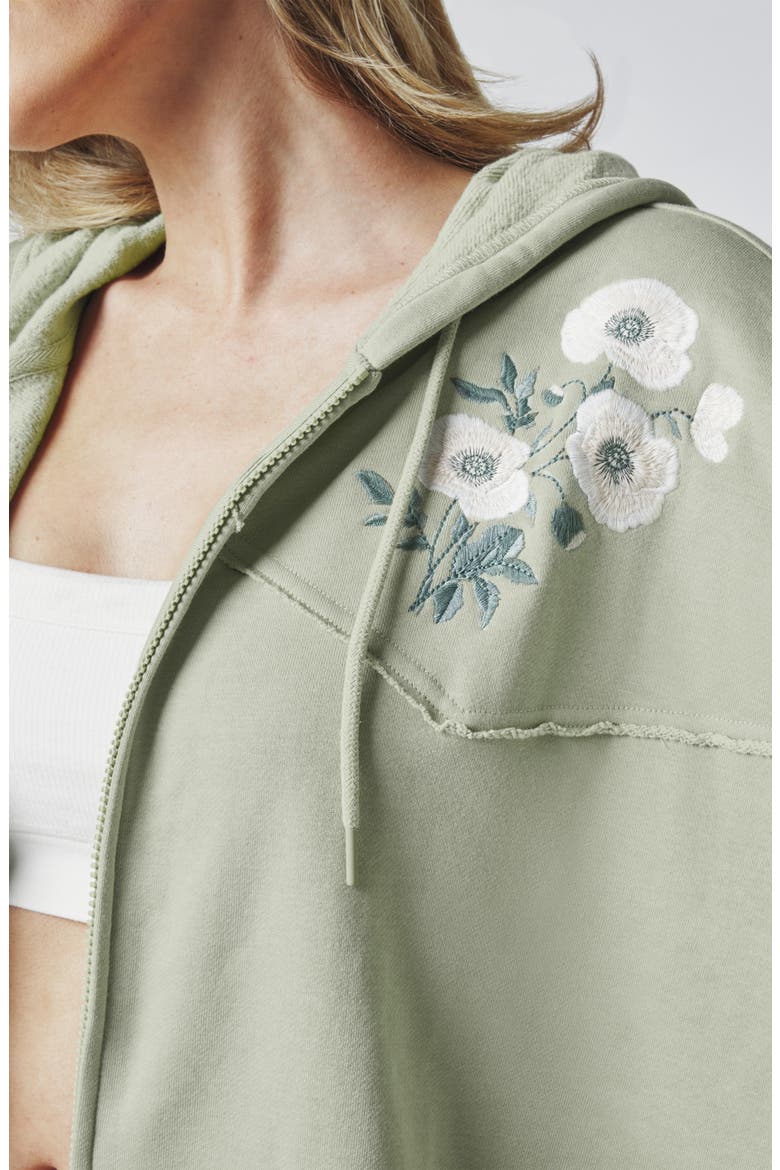 Embroidered Full Zip Hoodie, Alternate, color, DESERT SAGE