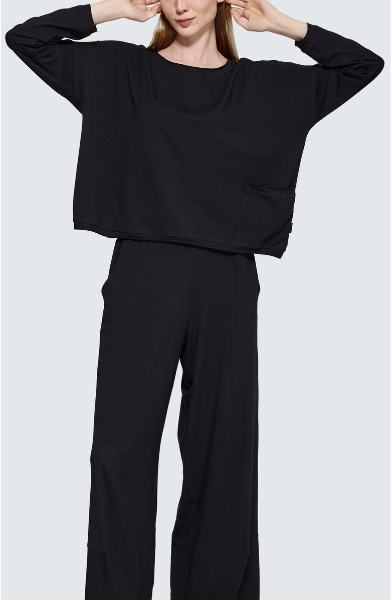 LUUKAA Lana Boxy Blouse, Alternate, color, Black