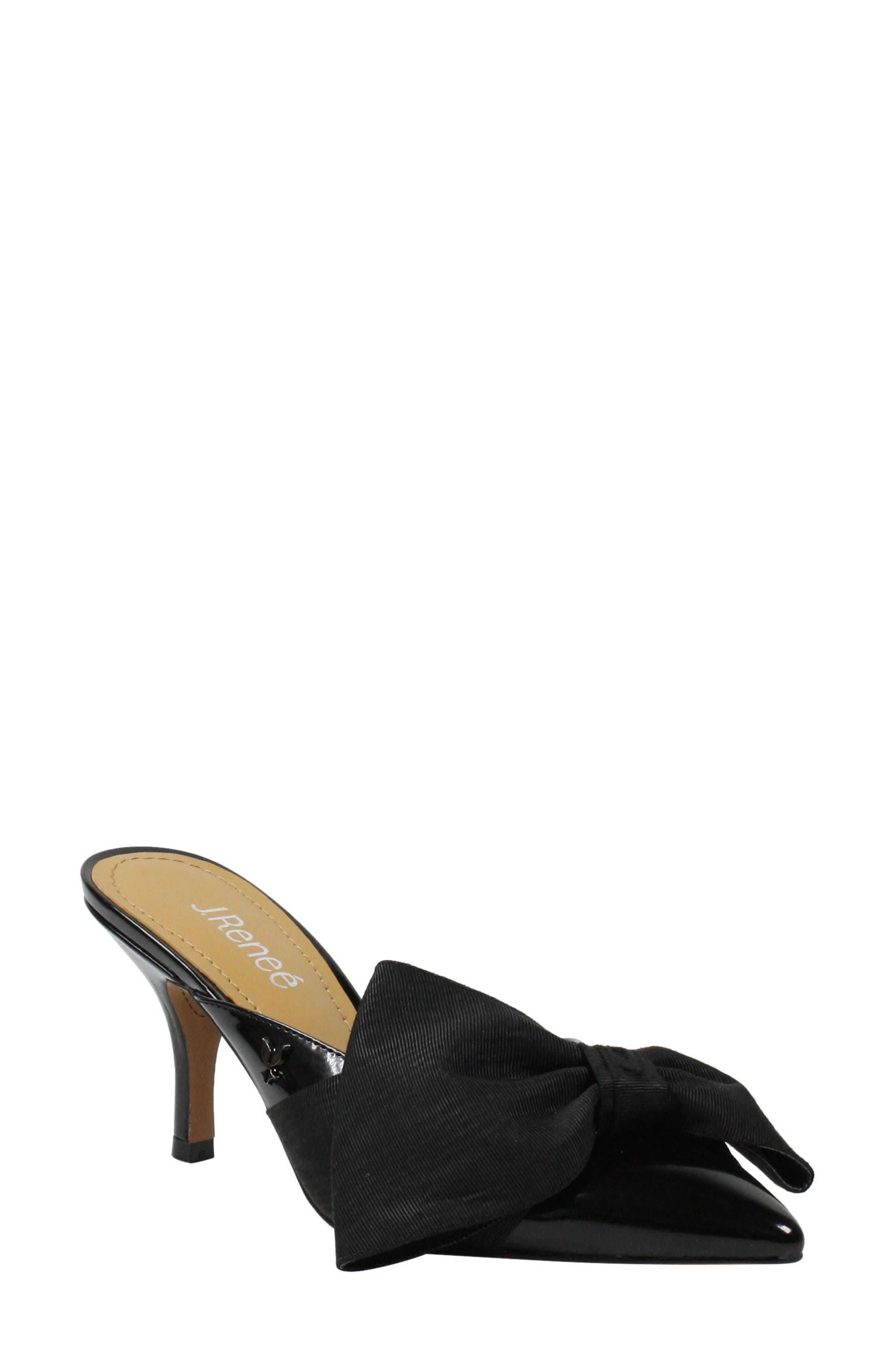 J. Reneé Elonna Asymmetrical Bow Pointed Toe Mule, Main, color, 