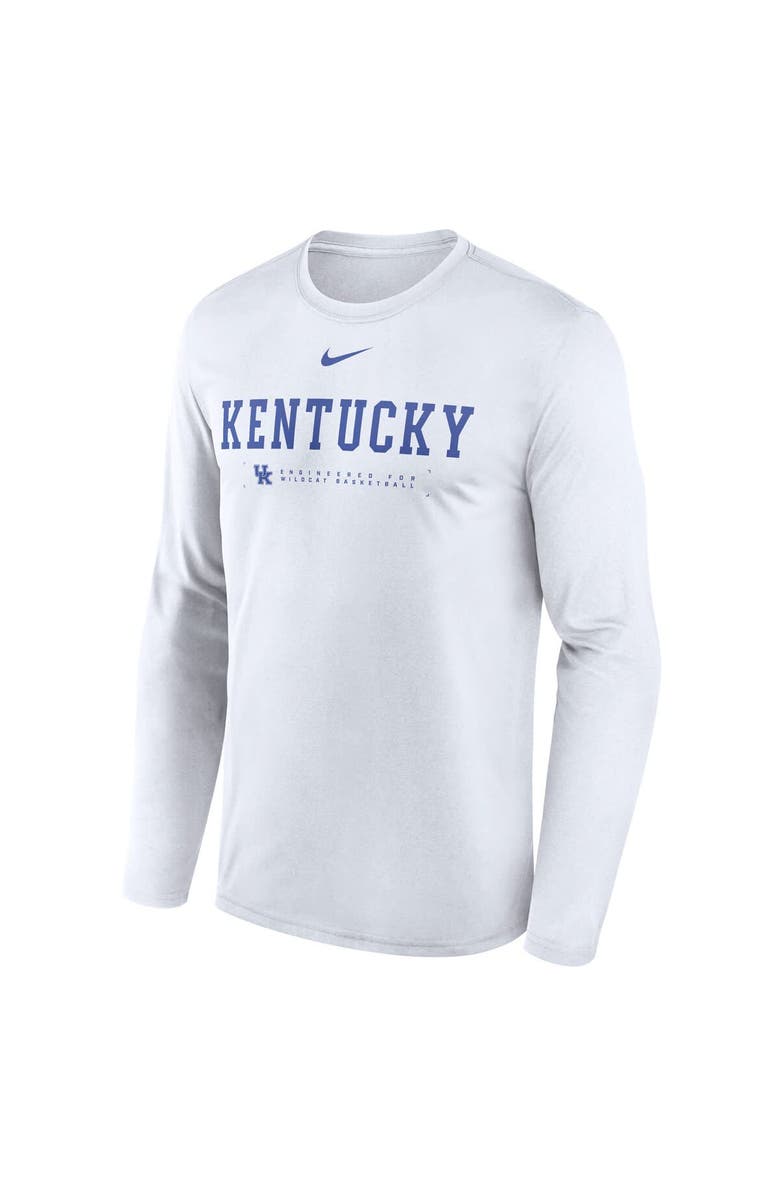 Nike Men's Nike White Kentucky Wildcats 2025 Courtside Basketball Shootaround Legend Dri-FIT Long Sleeve T-Shirt, Alternate, color, 