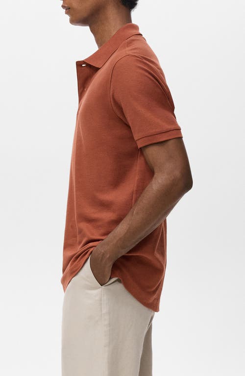 Mango Regular Fit Cotton Piqué Polo In Animal Print