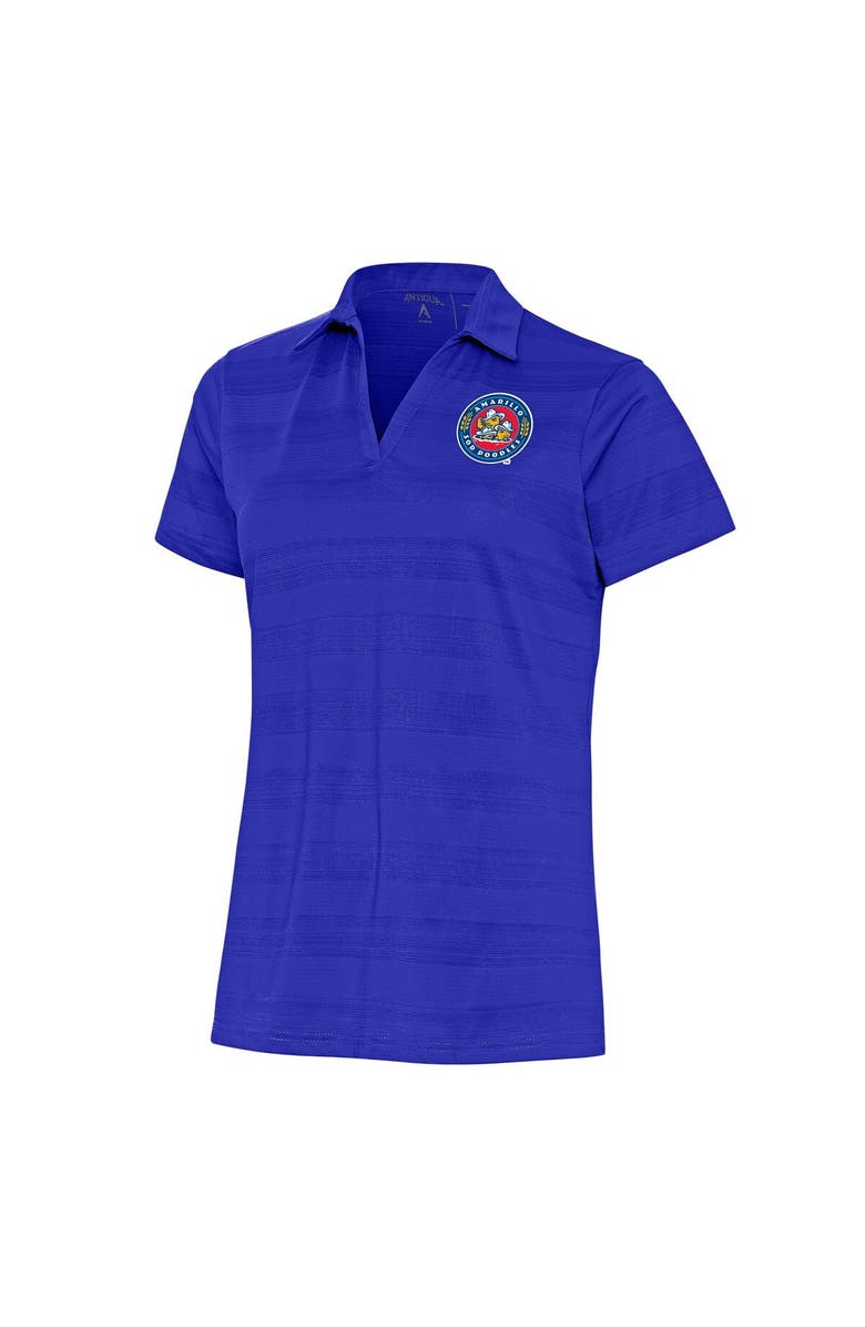 ANTIGUA Women's Antigua Royal Amarillo Sod Poodles Compass Polo, Main, color, 