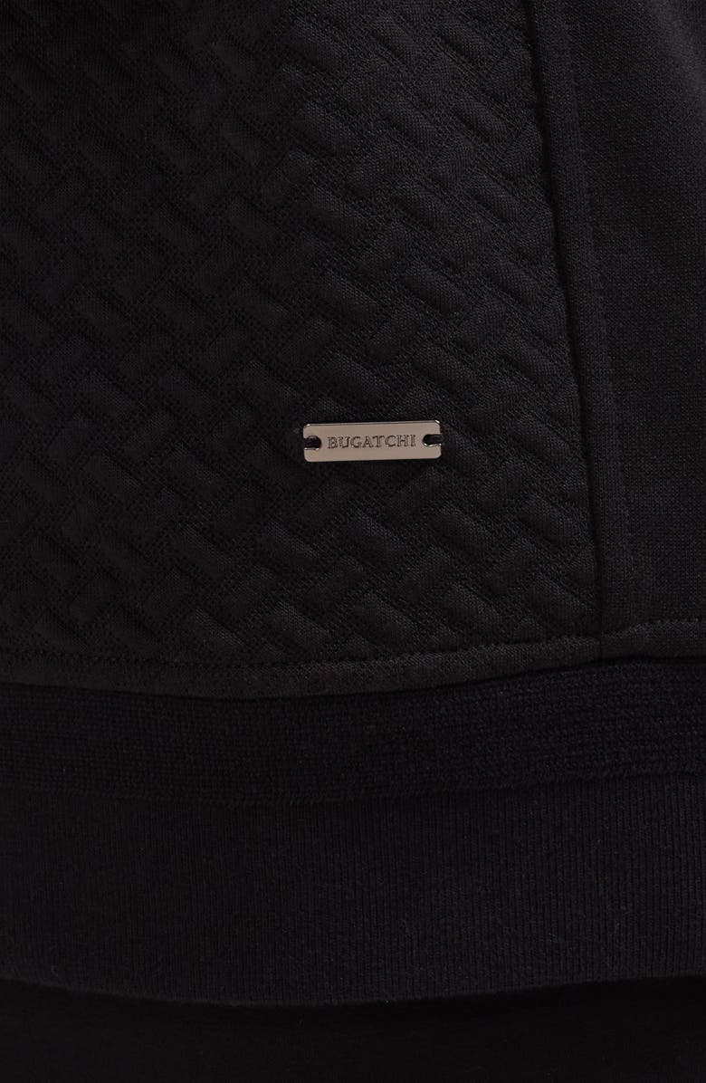 Bugatchi Quarter Zip Sweatshirt, Alternate, color, Black