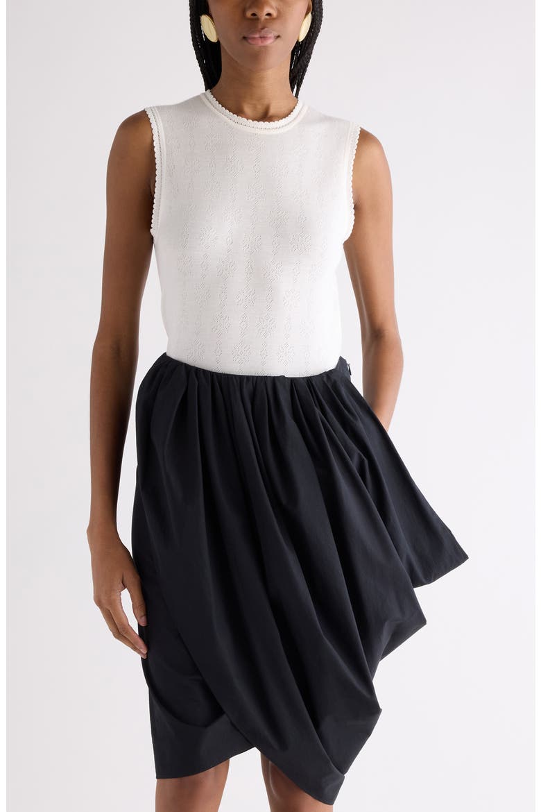 Wool Pointelle Underpinning Shell, Main, color, ICONIC MILK
