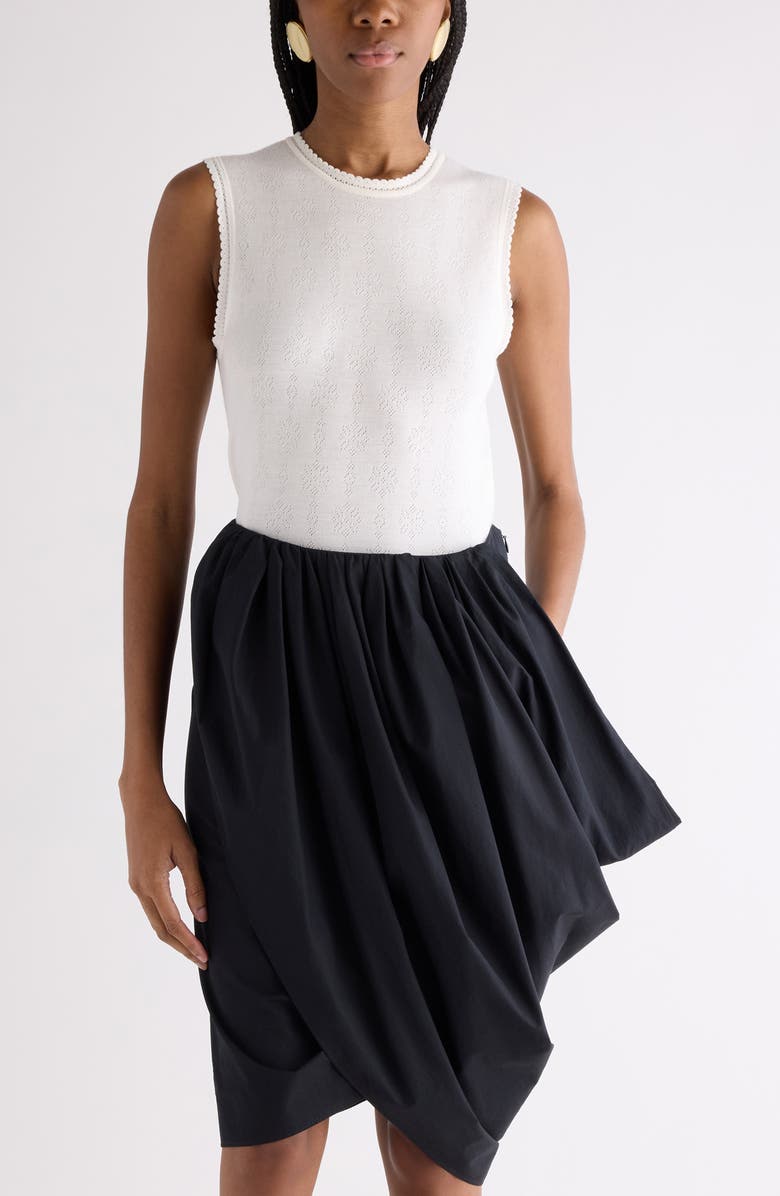 Chloé Wool Pointelle Underpinning Shell, Main, color, Iconic Milk