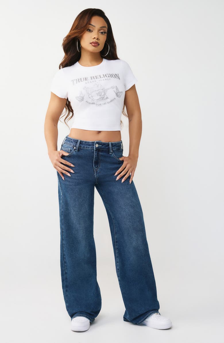 True Religion Bobbi Baggy Jeans, Alternate, color, Medium Blaze Wash