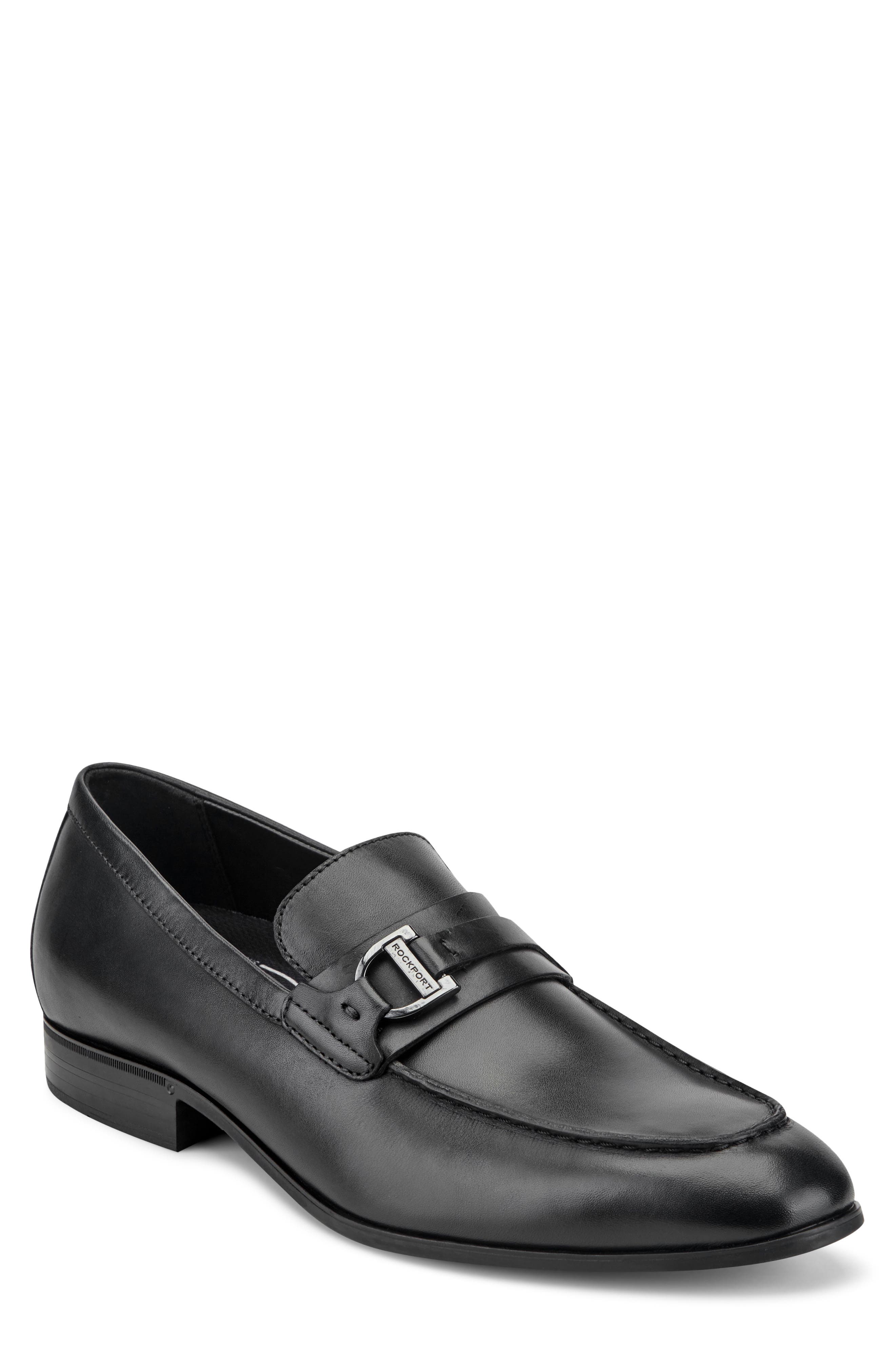 Rockport Carlo Leather Loafer, Main, color, Black