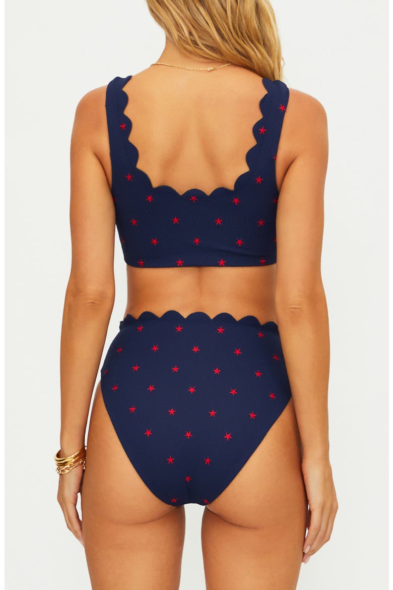 Nessa High Waist Bikini Bottoms, Alternate, color, STAR SPANGLED SEAS