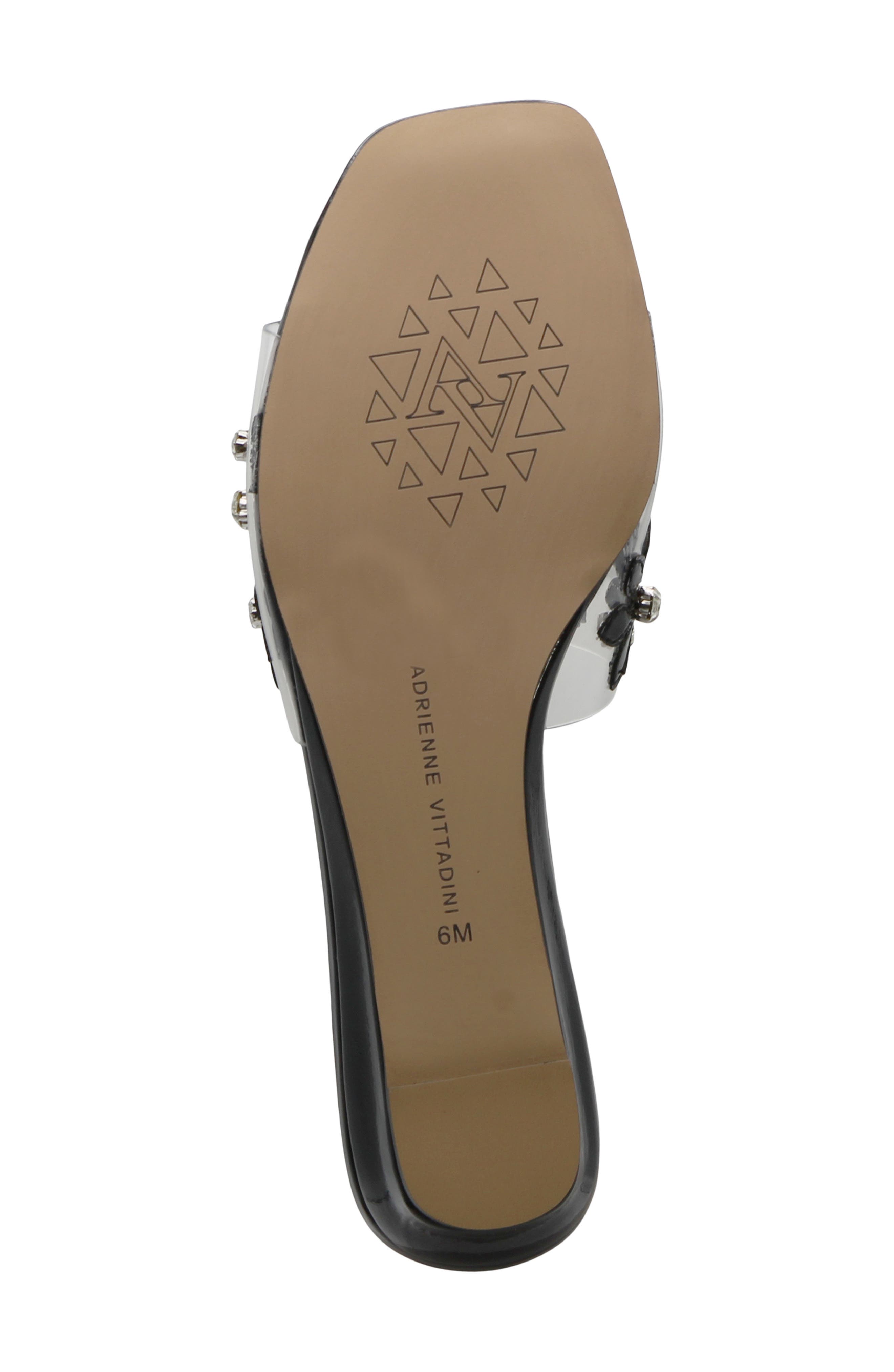 Adrienne Vittadini Parcia Wedge Slide Sandal, Alternate, color, Black Vinyl