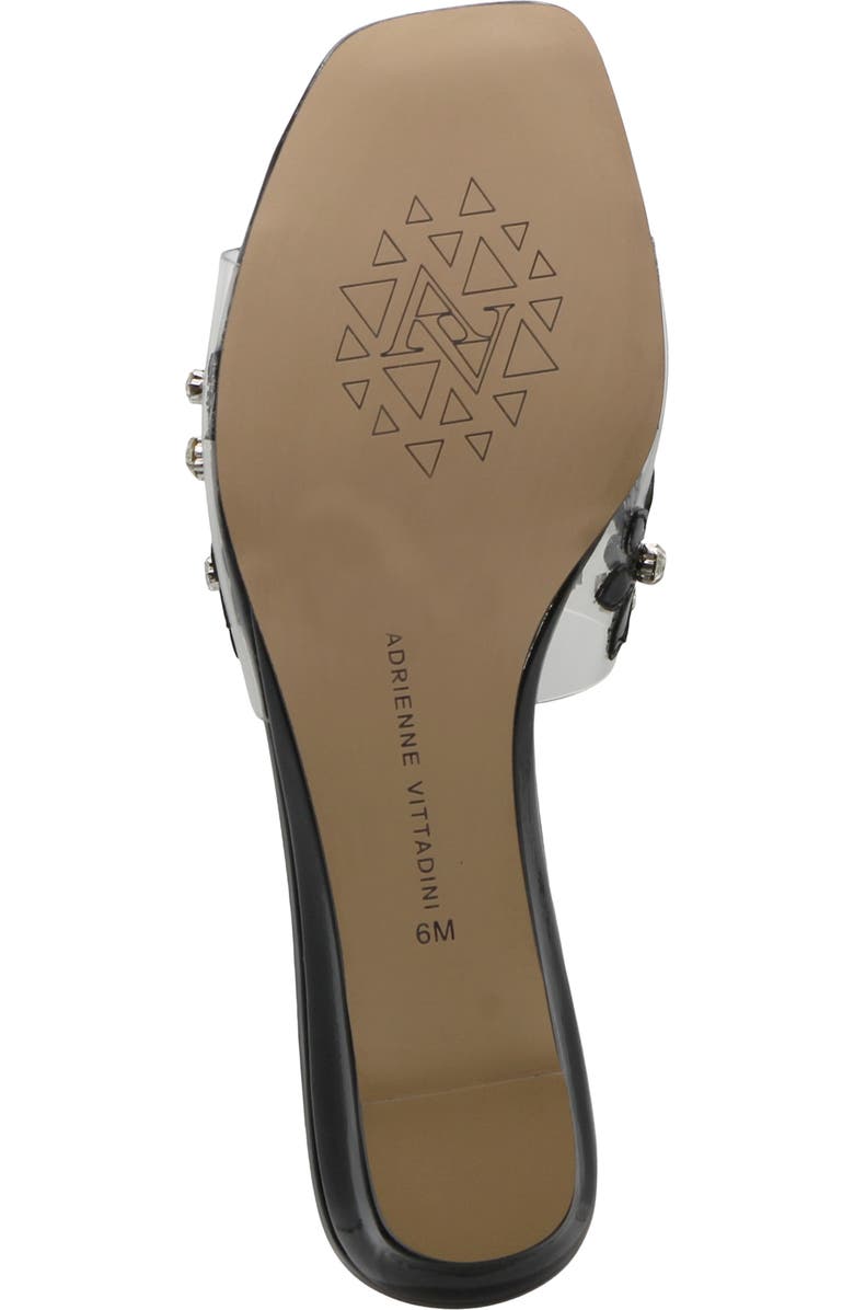 Adrienne Vittadini Parcia Wedge Slide Sandal, Alternate, color, Black Vinyl