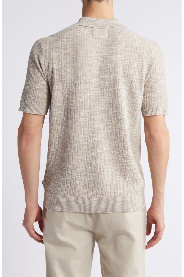 Nolan 6577 Knit Short Sleeve Button-Up Shirt, Alternate, color, GREIGE