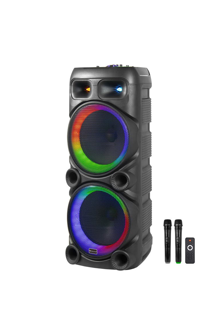 Dual 12 Inch Party Speaker with TWS, Alternate, color, Black