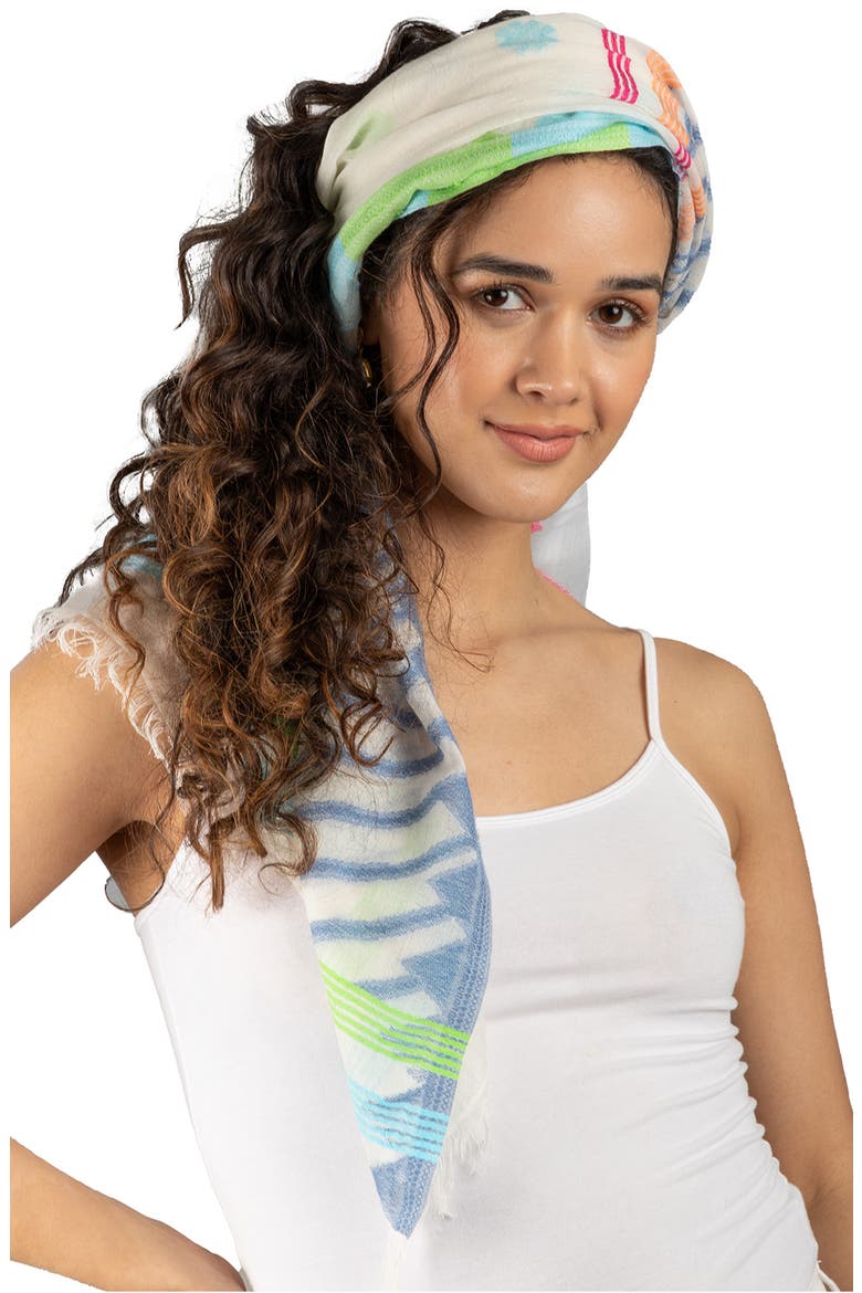 Colorful Spring Scarf, Alternate, color, IVORY