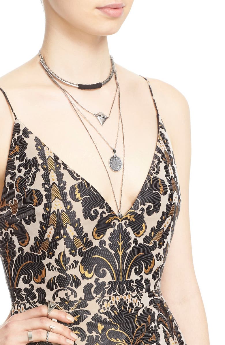 Free People 'Queen of Hearts' Embroidered Minidress, Alternate, color, 