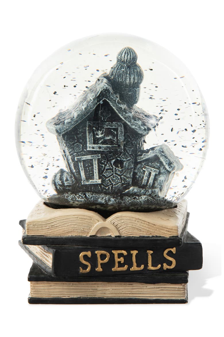 100MM Halloween Polyresin Haunted House Water Globe, Main, color, Black