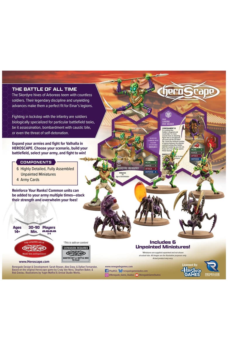 Renegade Game Studios Heroscape - 6 Unpainted Assembled Hero Miniatures, Alternate, color, Multicolored