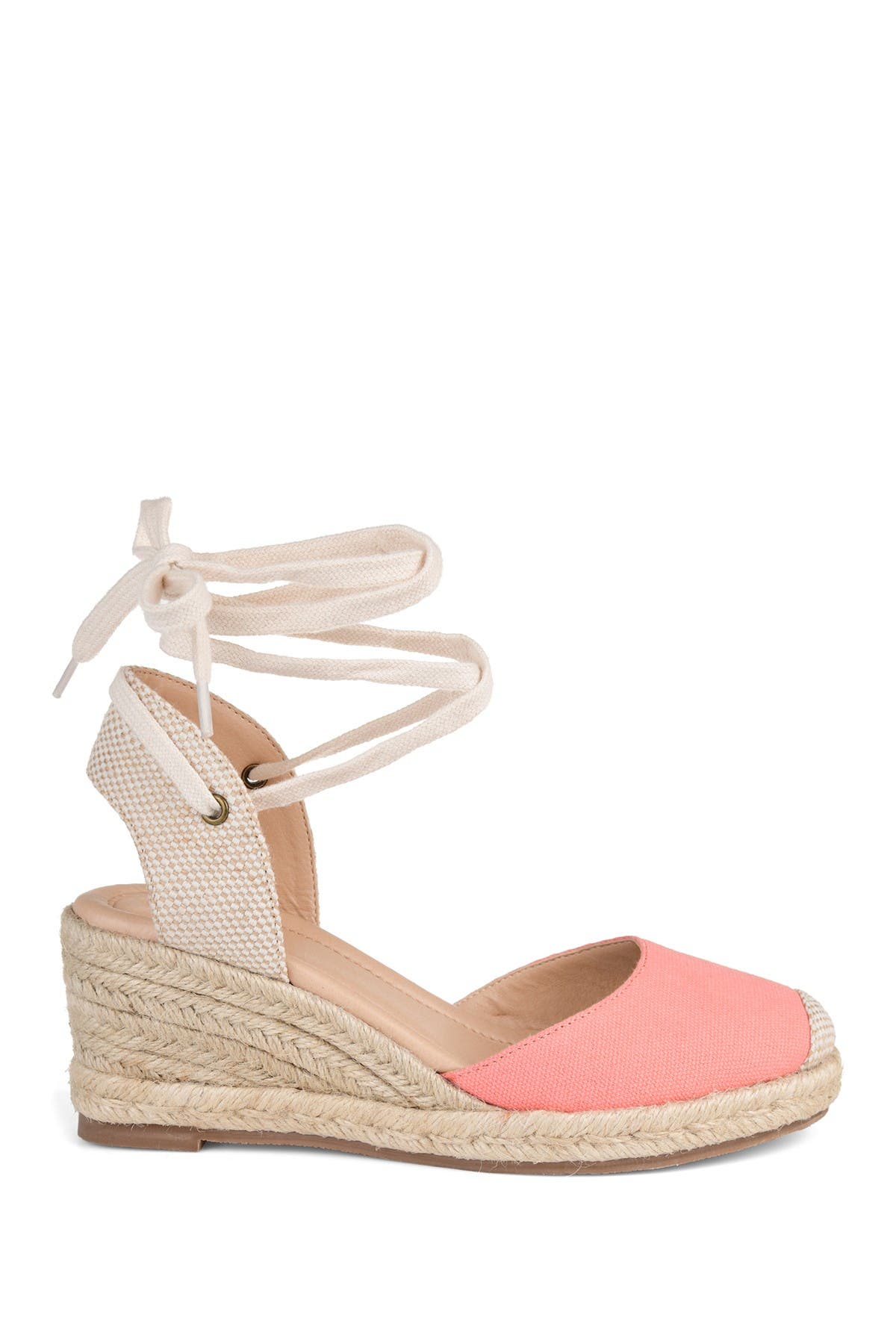 Journee Collection JOURNEE Monte Wedge Espadrille, Alternate, color, Coral