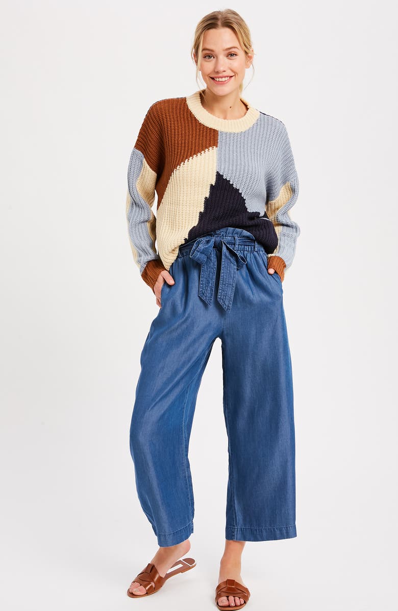 WISHLIST Rib Colorblock Sweater, Alternate, color,