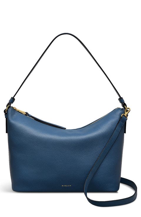 Bella Medium Pebbled Leather Shoulder Bag