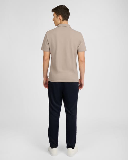 Onia Short Sleeve Pique Polo In Neutral