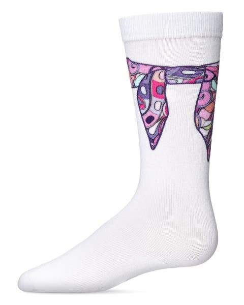 Silk Tie Knot Knee High Sock