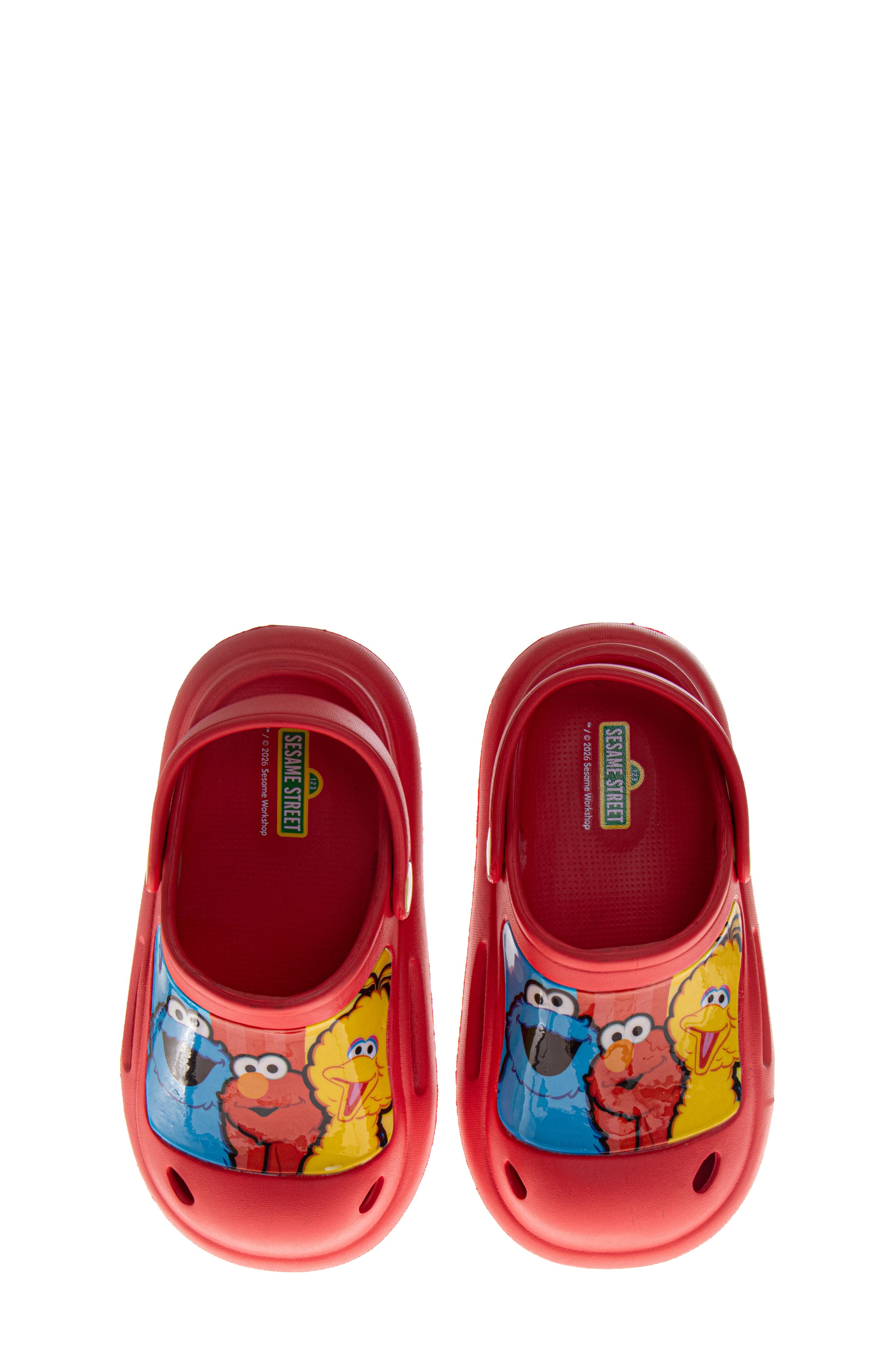 Kids' Sesame Street Clog, Alternate, color, RED