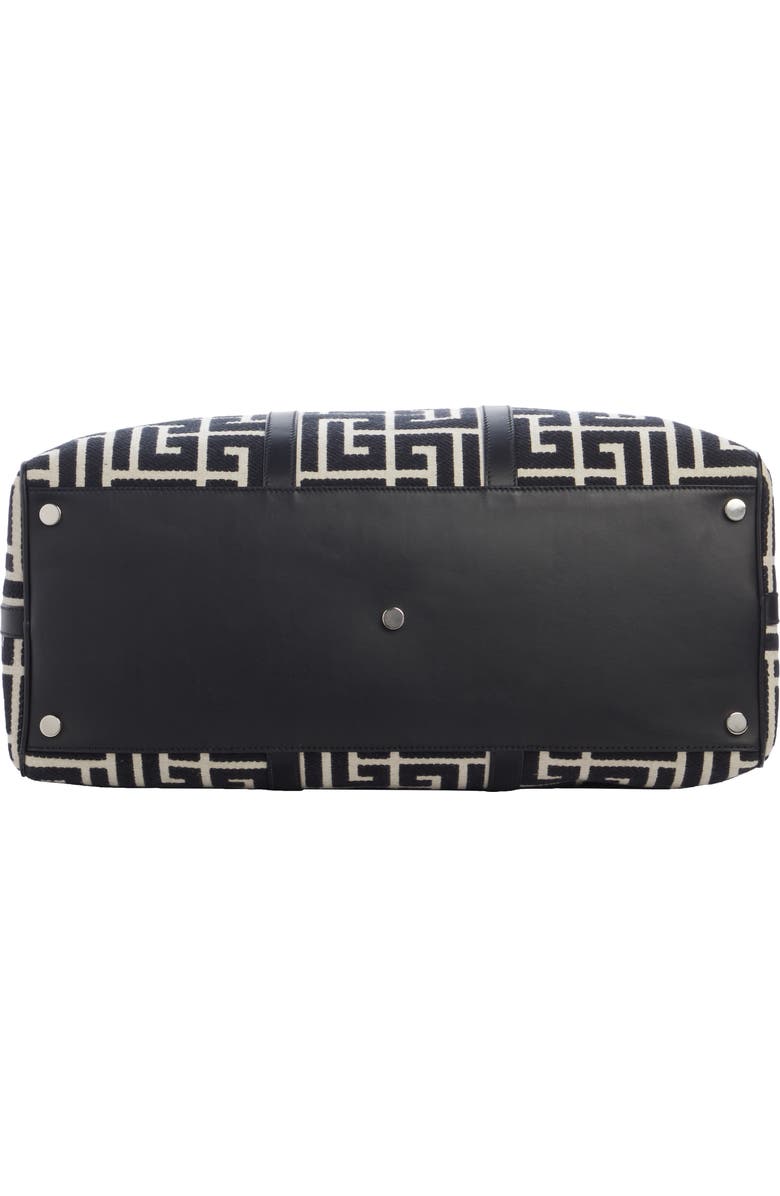 Balmain Voyage Monogram Jacquard Duffle Bag, Alternate, color,