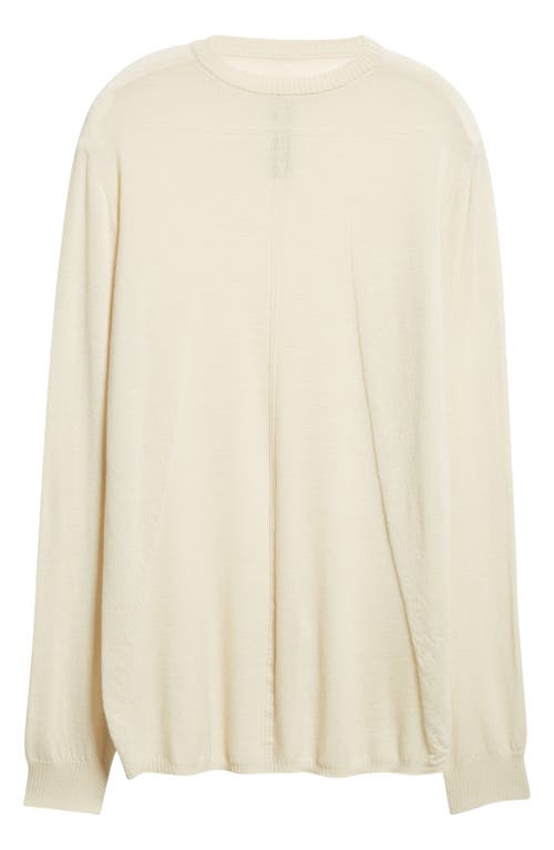 Rick Owens Level Oversize Virgin Wool Sweater In Neutral
