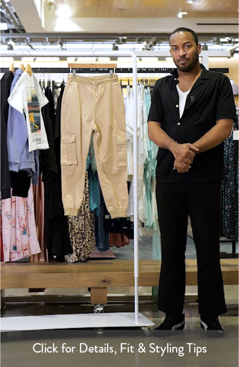 Kids' Cotton Stretch Twill Cargo Joggers, sales video thumbnail