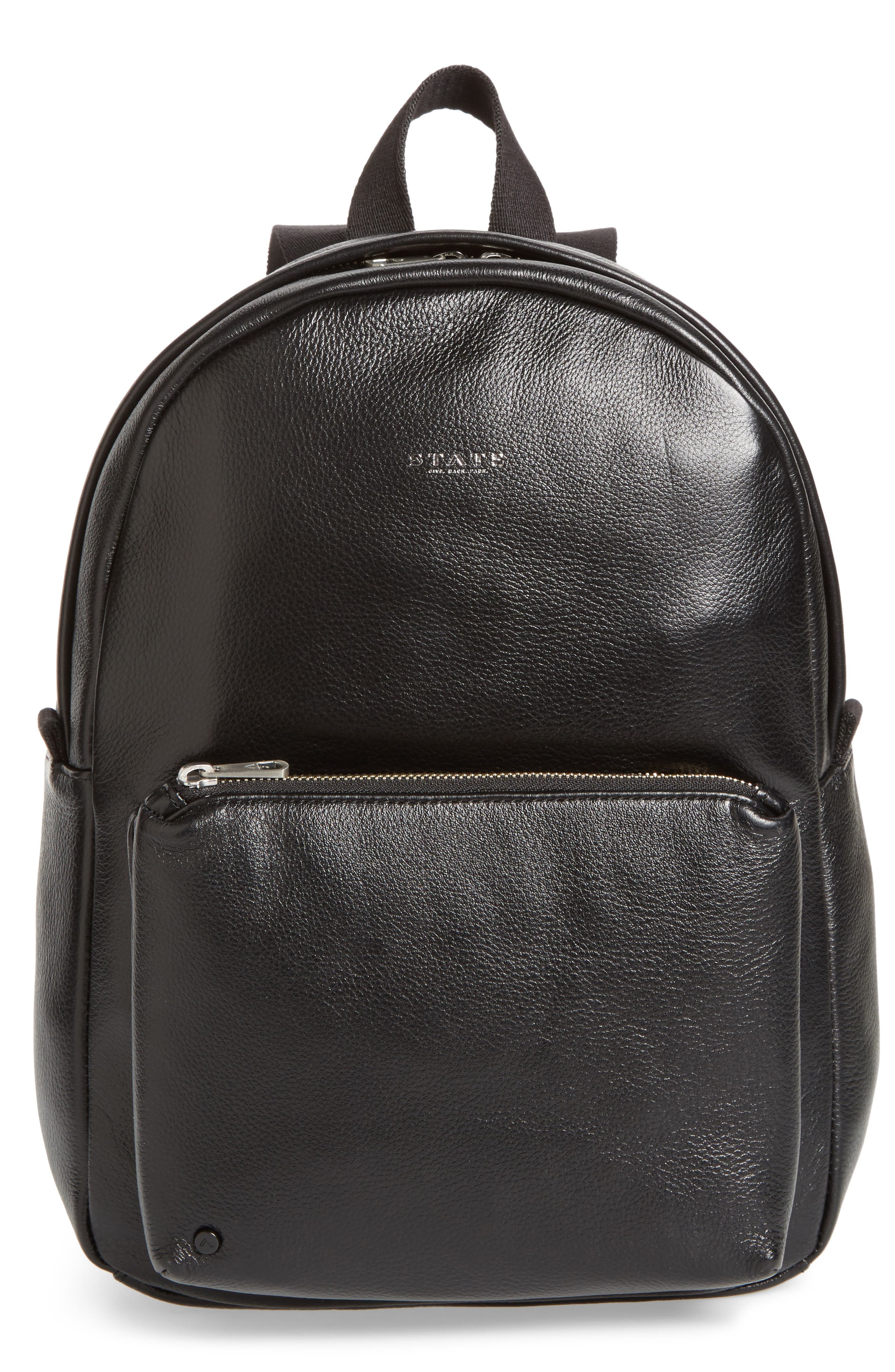 STATE Bags Greenwood Mini Lorimer Leather Backpack, Main, color, 