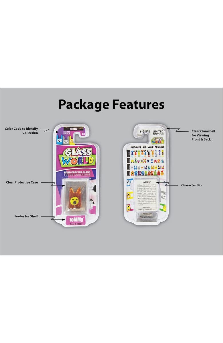 Brainstorm Buneez Glass World Miniature Glass Figurines 5 Pack, Alternate, color, Multicolored