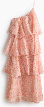 H&M Tiered One-shoulder Linen-blend Dress