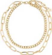 Panacea Double Layer Chain Link Necklace