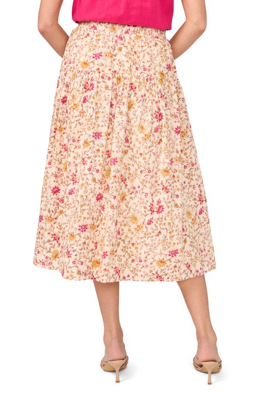 Halogenr Halogen(r) Print Pull-on Tiered Midi Skirt In Multi