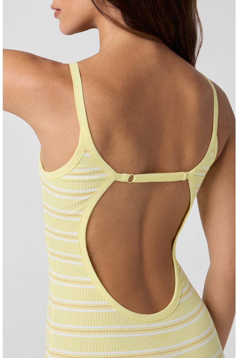 Cutout Tank Minidress, Alternate, color, YELLOW IRIS STRIPE