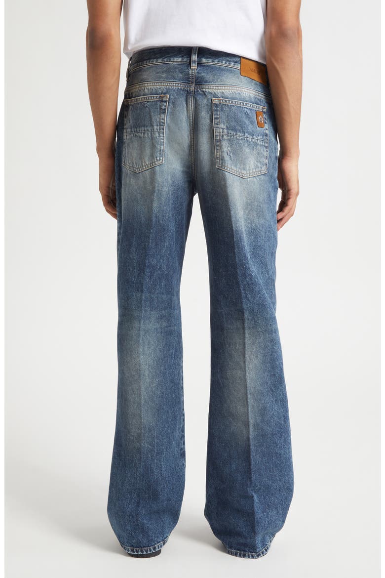 Slashed Straight Leg Jeans, Alternate, color, DENIM LAPIS