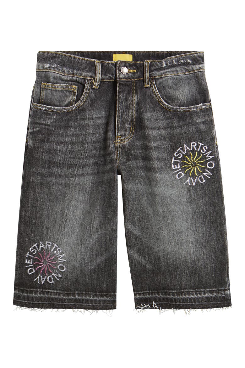 Sol Denim Shorts, Alternate, color, BLACK