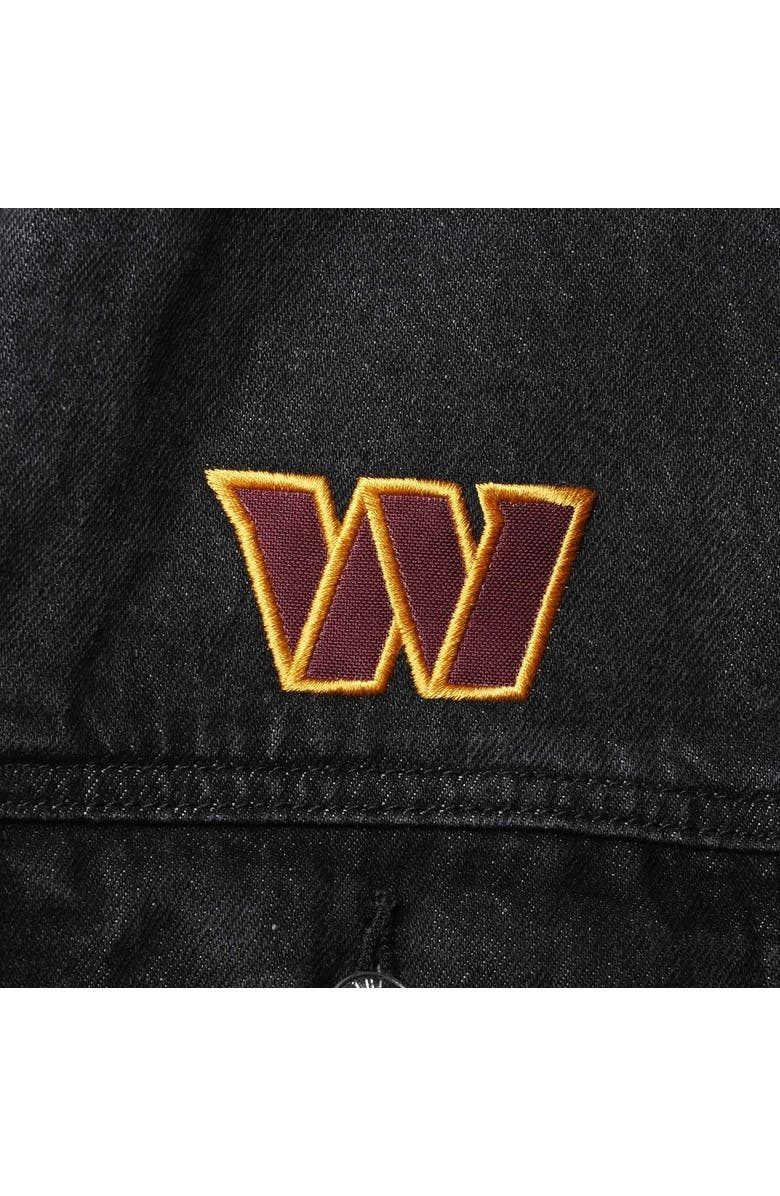 THE WILD COLLECTIVE Women's The Wild Collective Black Washington Commanders Button-Up Denim Jacket, Alternate, color, 