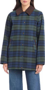 Sanctuary Plaid Water Resistant Rain Jacket