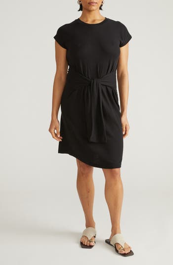 Universal Standard Misa Tie Waist Cotton & Linen Jersey Dress | Nordstrom Universal Standard Misa Tie Waist Cotton & Linen Jersey Dress | Nordstrom