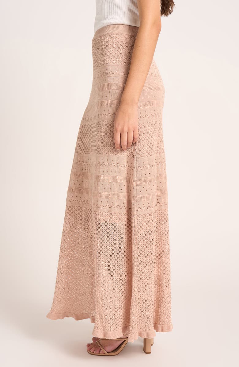 matty m. Belle Pointelle Maxi Skirt, Alternate, color, 