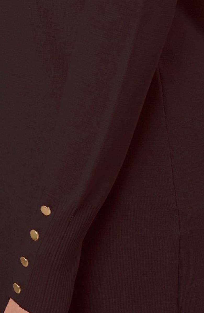 CYRUS Open Front Knit Cardigan, Alternate, color, Hickory Brown