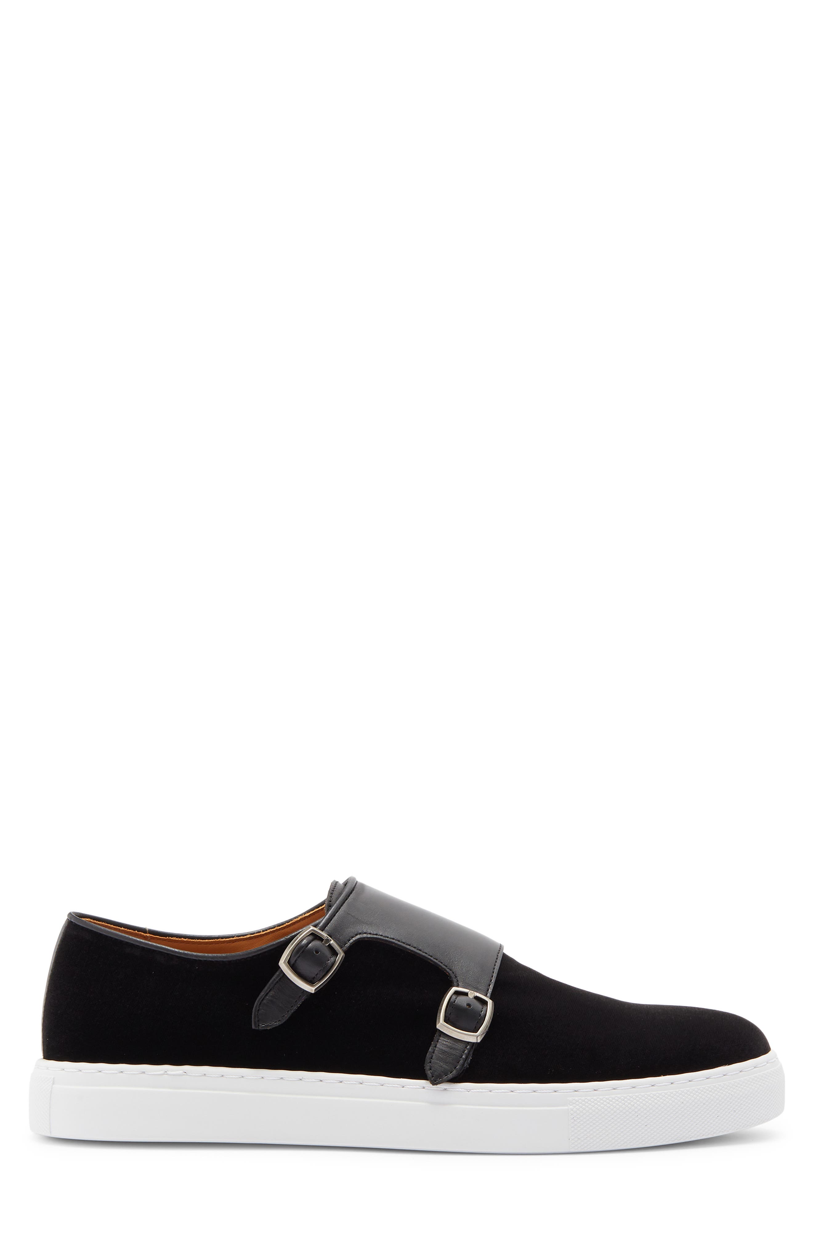 Magnanni Nemes Monk Strap Sneaker, Alternate, color, Black