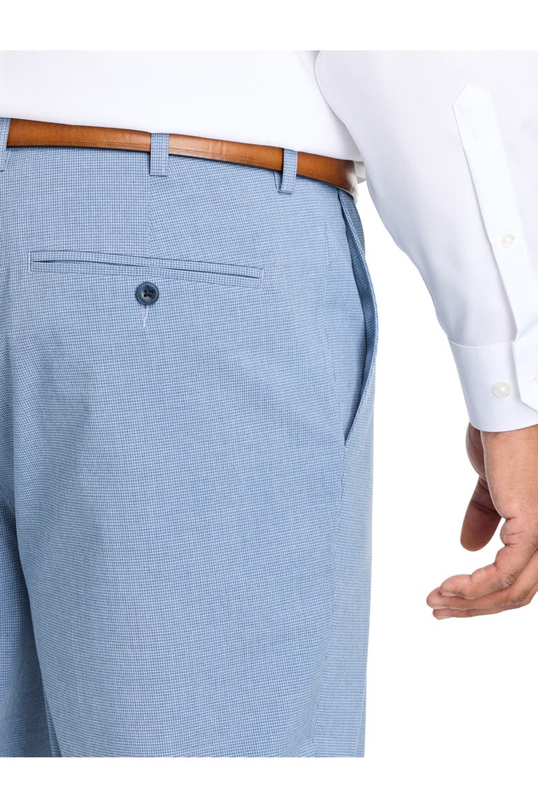 Big & Tall Waist-Relaxer Micro Check Suit Pants, Alternate, color, BLUE