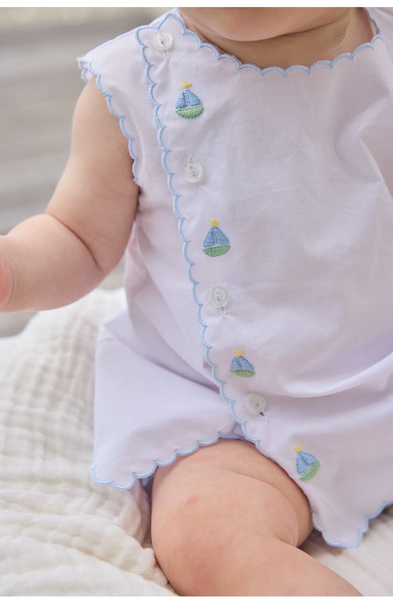 Little English Sleeveless Davis Day Set, Alternate, color, Sailboats