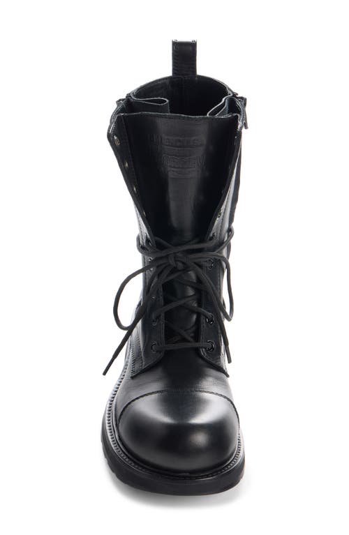 Balenciaga Lace-up Truck Boots Rubber Sole In Black
