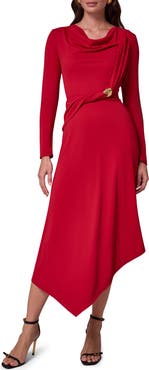 Donna Karan New York Long Sleeve Asymmetric Dress