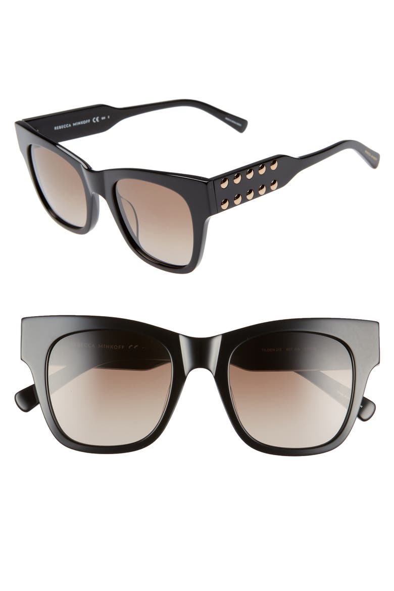 Tilden 2 51mm Gradient Square Sunglasses, Main, color, BLACK